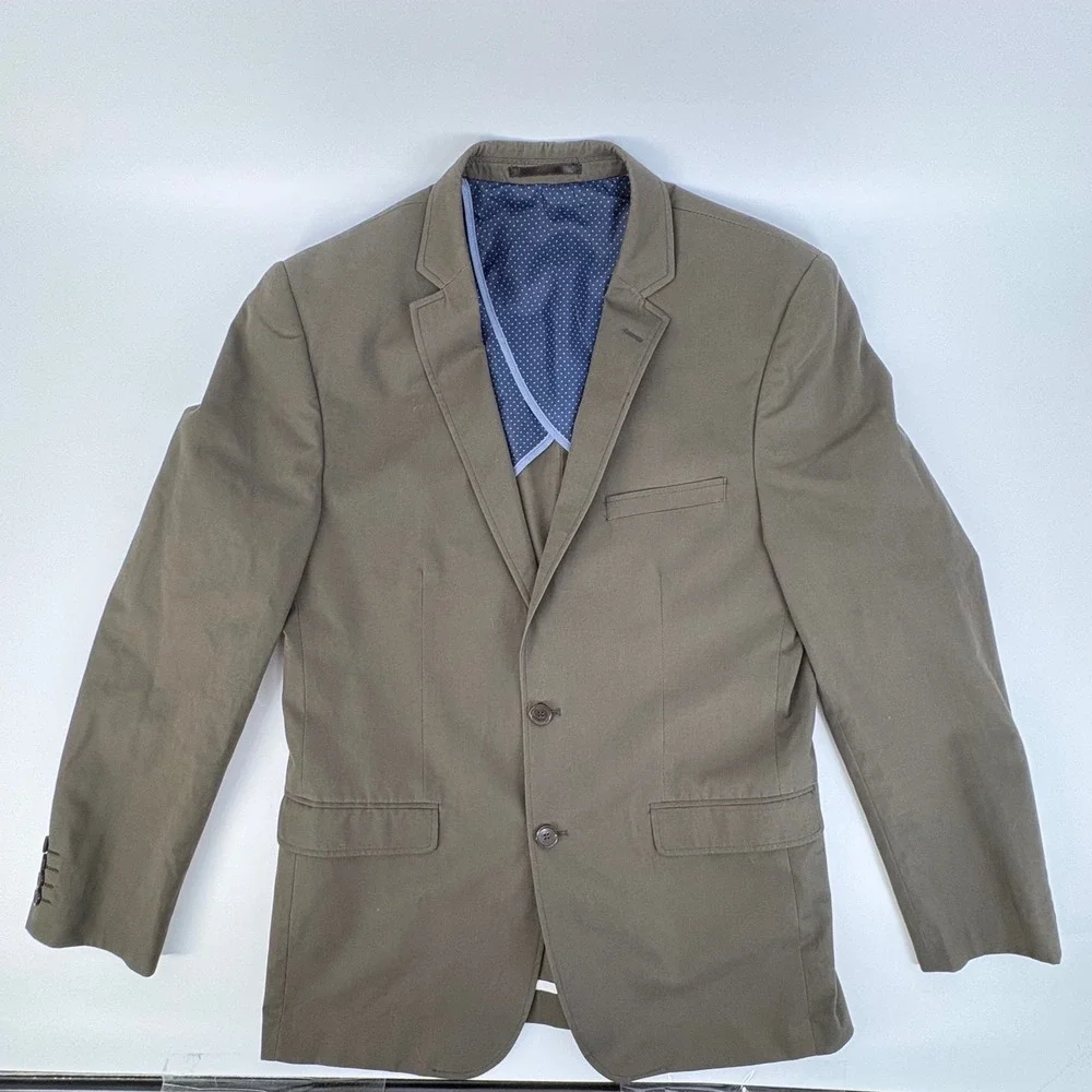 Combatant Gentlemen Blazer Mens 40R Olive Green Unstructured Cotton Jacket